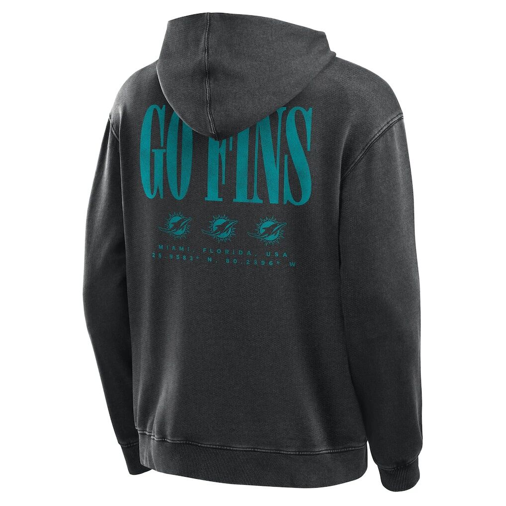 Miami Dolphins Fashion7 Big & Tall Relaxed Intense Rivalry Washed Hoodie