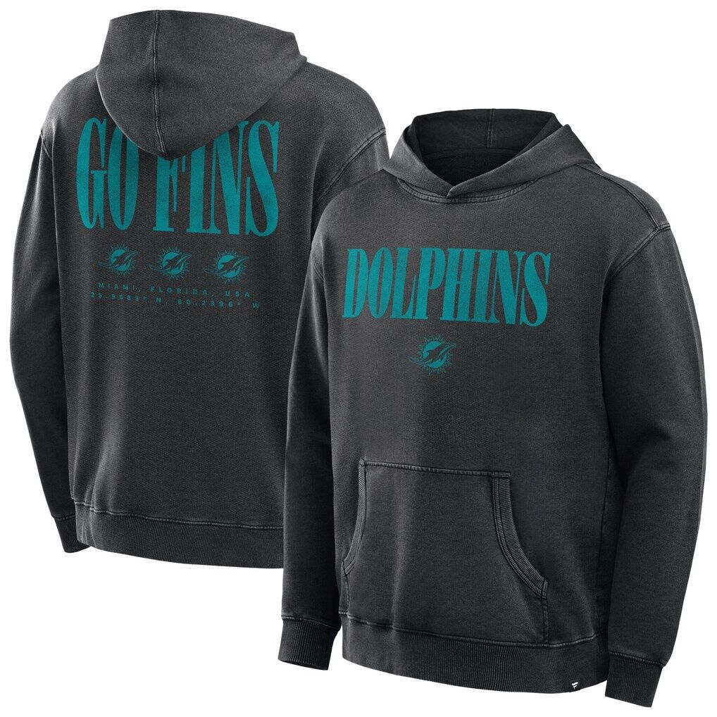 Miami Dolphins Fashion7 Big & Tall Relaxed Intense Rivalry Washed Hoodie