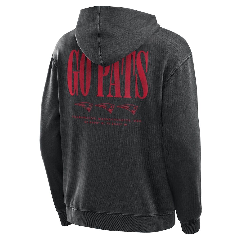 New England Patriots Fashion7 Big & Tall Relaxed Intense Rivalry Washed Hoodie