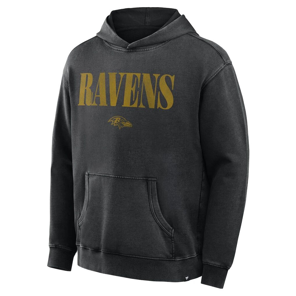 Baltimore Ravens Fashion7 Big & Tall Relaxed Intense Rivalry Washed Hoodie