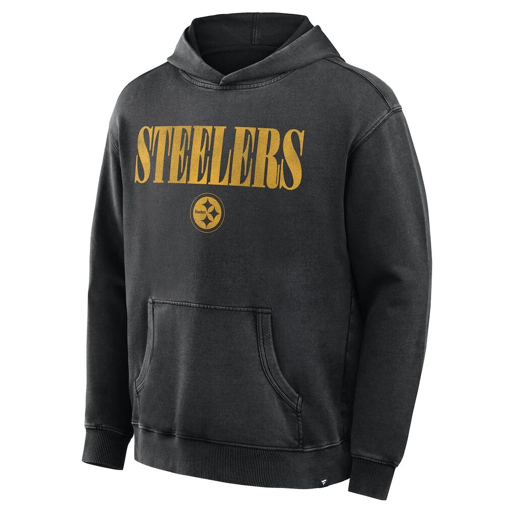 Pittsburgh Steelers Fashion7 Big & Tall Relaxed Intense Rivalry Washed Hoodie