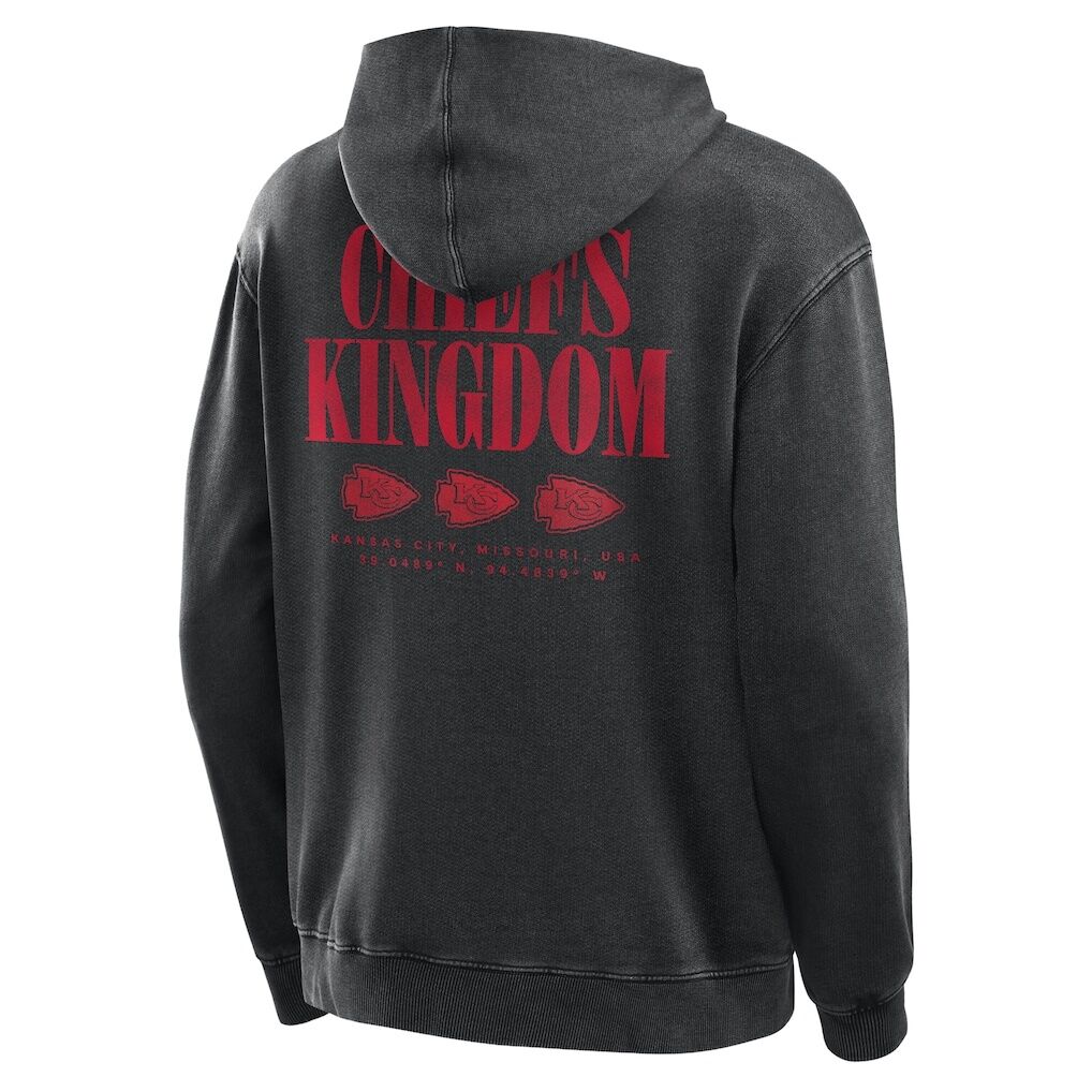 Kansas City Chiefs Fashion7 Big & Tall Relaxed Intense Rivalry Washed Hoodie
