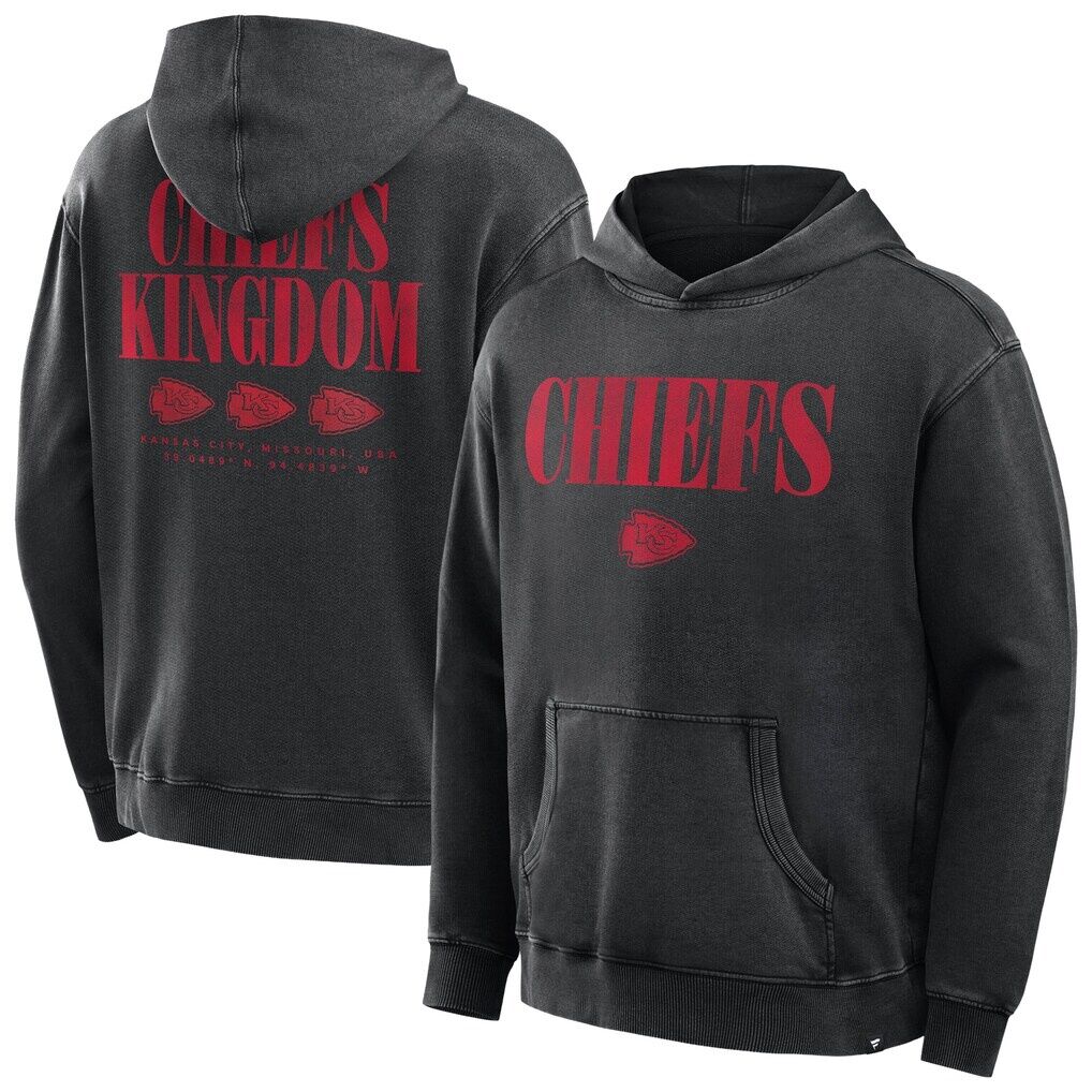 Kansas City Chiefs Fashion7 Big & Tall Relaxed Intense Rivalry Washed Hoodie