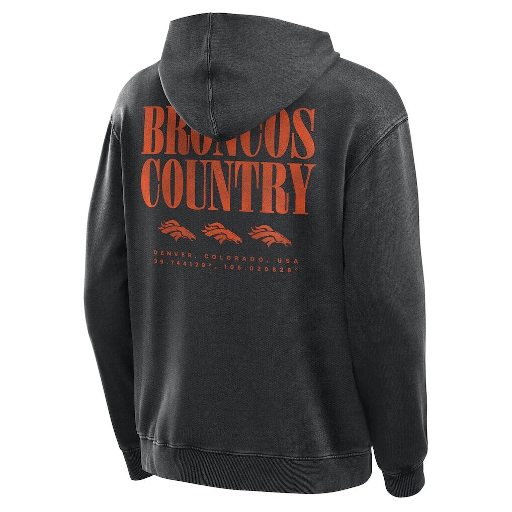 Denver Broncos Fashion7 Big & Tall Relaxed Intense Rivalry Washed Hoodie