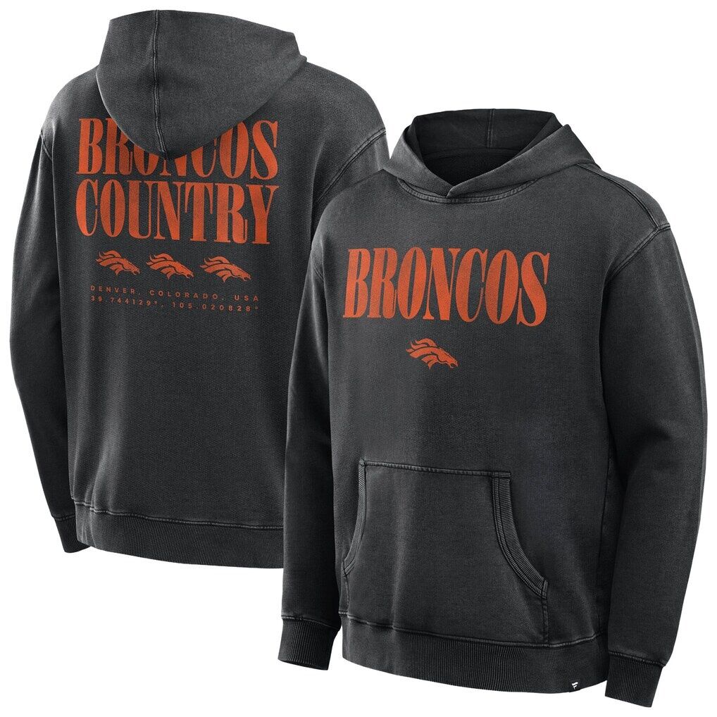 Denver Broncos Fashion7 Big & Tall Relaxed Intense Rivalry Washed Hoodie