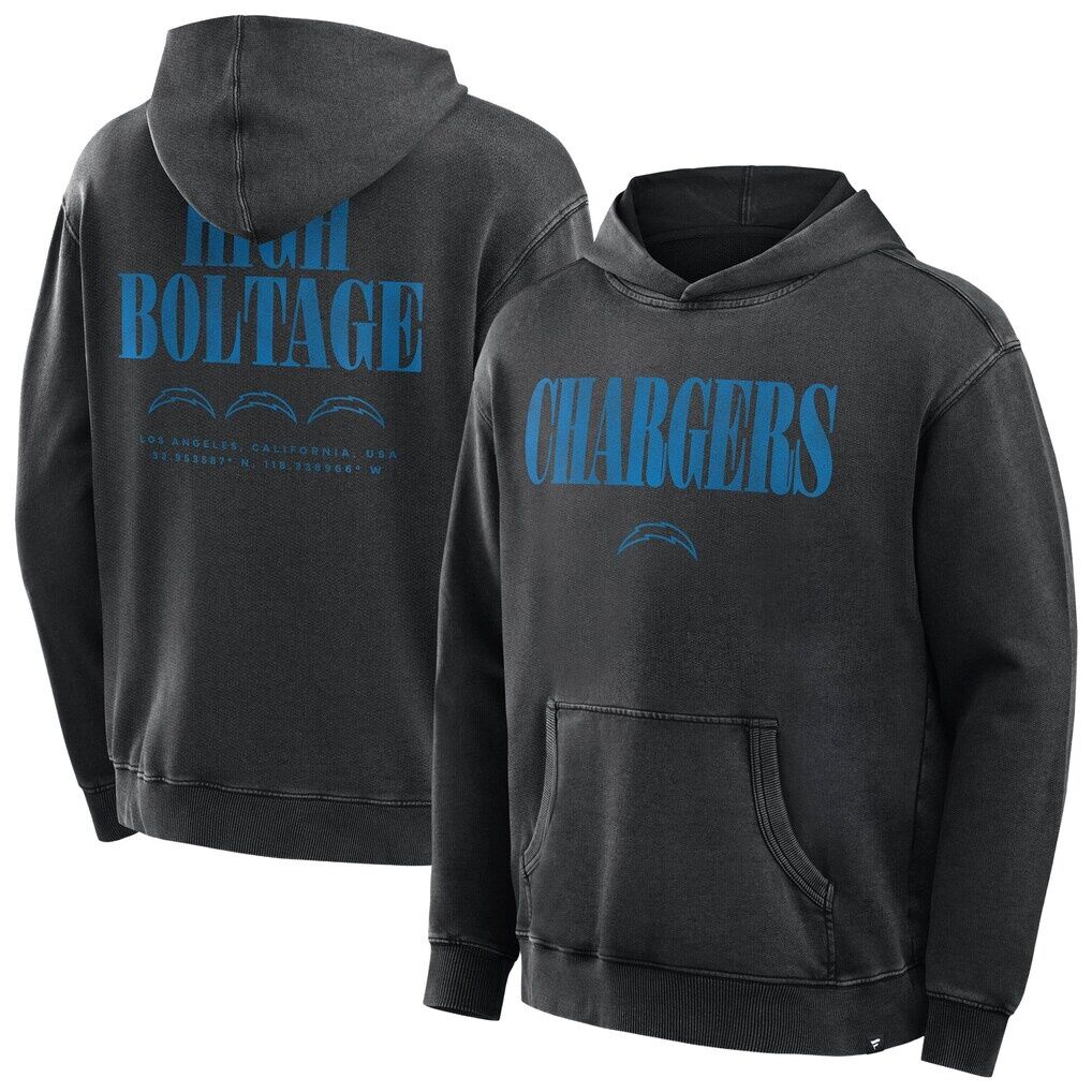 Los Angeles Chargers Fashion7 Big & Tall Relaxed Intense Rivalry Washed Hoodie