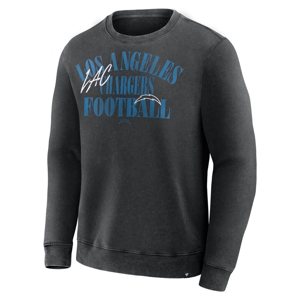 Los Angeles Chargers Fashion7 Big & Tall Relaxed Halftime Lead Washed Sweatshirt