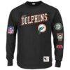Miami Dolphins Mitchell & Ness Big & Tall Training Camp Long Sleeve T-Shirt - Black - Front View