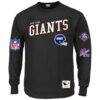 New York Giants Mitchell & Ness Big & Tall Training Camp Long Sleeve T-Shirt - Black - Front View