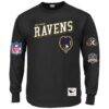 Baltimore Ravens Mitchell & Ness Big & Tall Training Camp Long Sleeve T-Shirt - Black - Front View