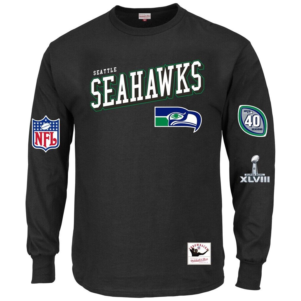Seattle Seahawks Mitchell & Ness Big & Tall Training Camp Long Sleeve T-Shirt