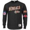 Cincinnati Bengals Mitchell & Ness Big & Tall Training Camp Long Sleeve T-Shirt - Black - Front View