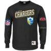 Los Angeles Chargers Mitchell & Ness Big & Tall Training Camp Long Sleeve T-Shirt - Black - Front View