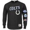 Indianapolis Colts Mitchell & Ness Big & Tall Training Camp Long Sleeve T-Shirt - Black - Front View