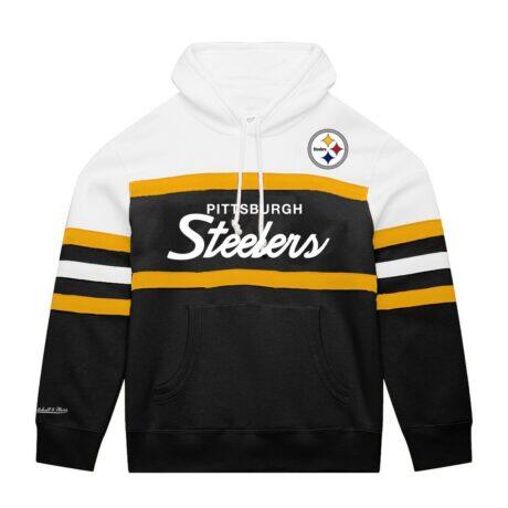 Pittsburgh Steelers Mitchell & Ness Big & Tall Head Coach Hoodie - - Front View