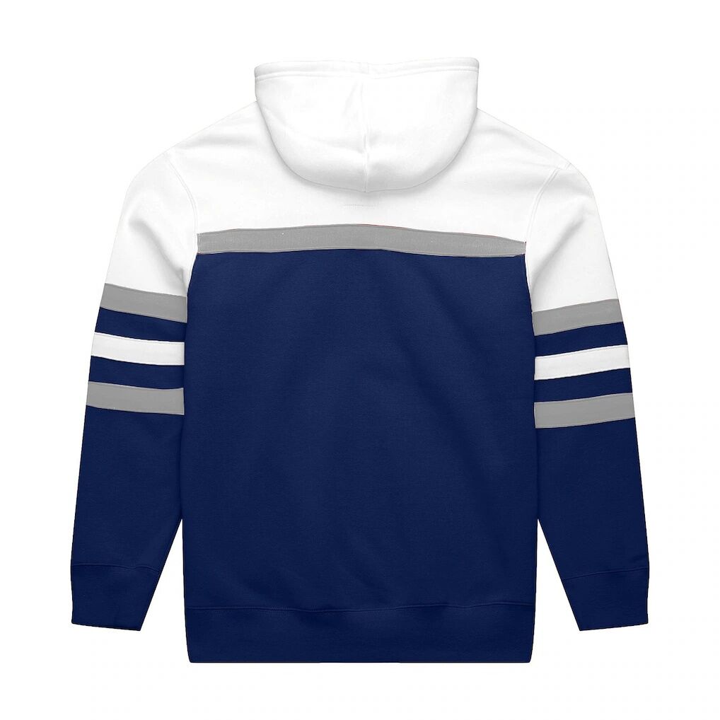 Dallas Cowboys Mitchell & Ness Big & Tall Head Coach Hoodie - White/Navy