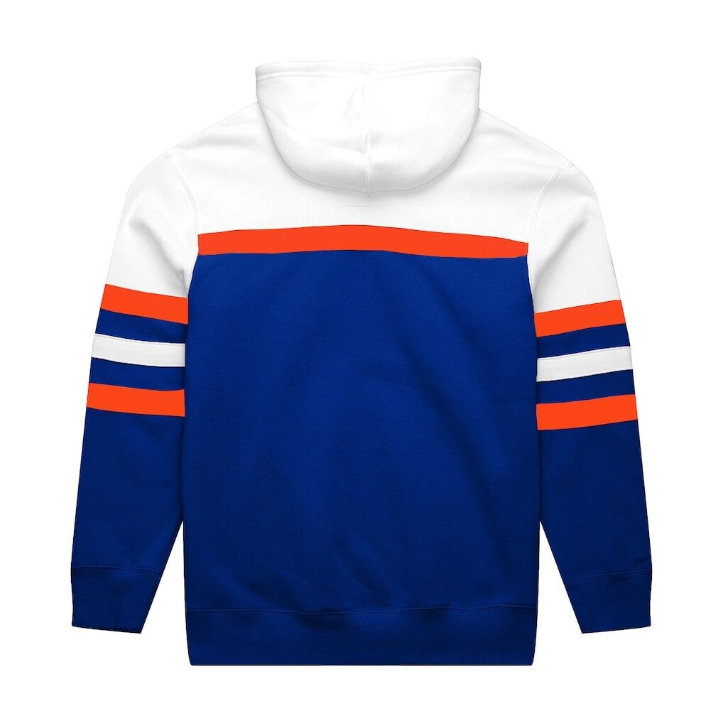 Denver Broncos Mitchell & Ness Big & Tall Head Coach Hoodie - White/Royal