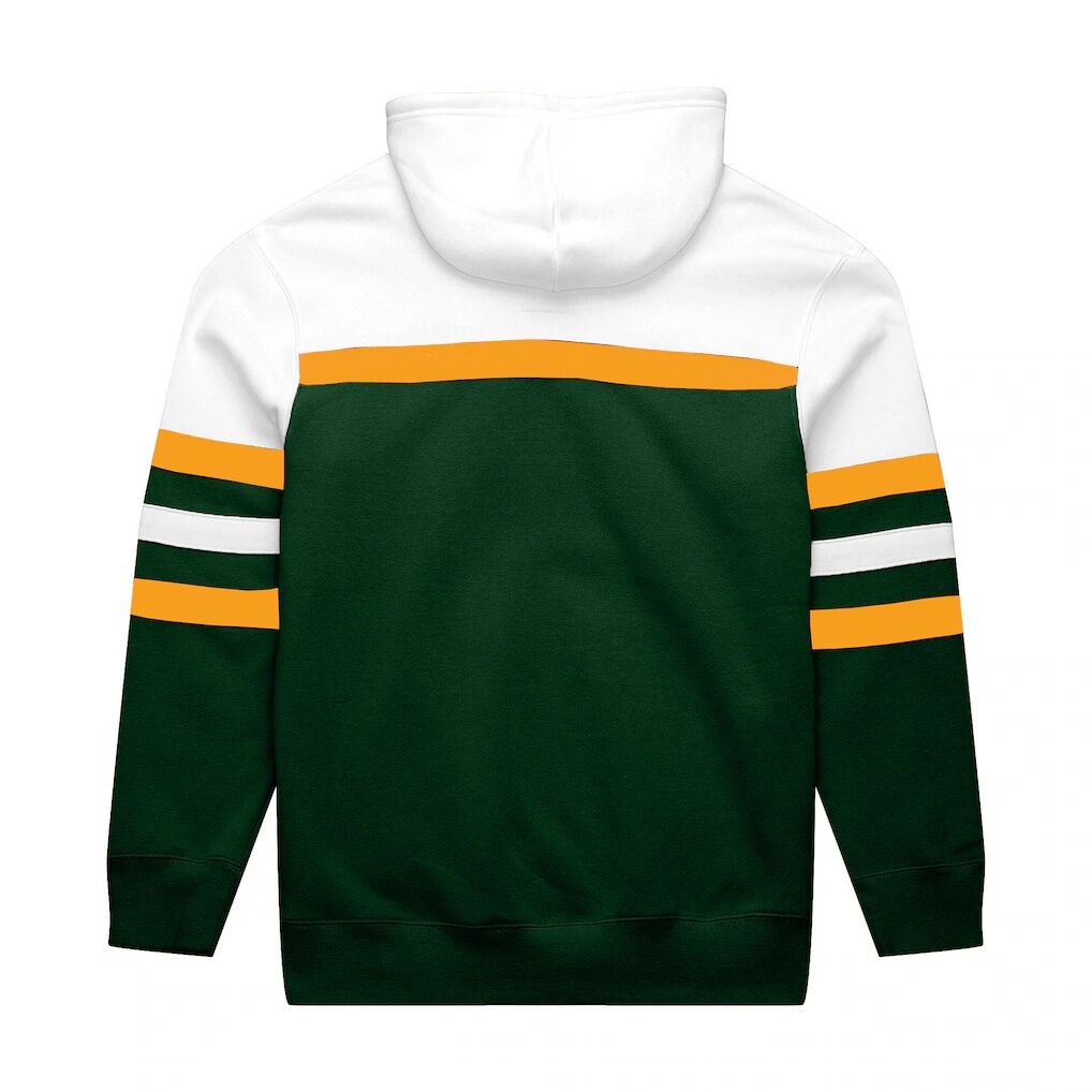 Green Bay Packers Mitchell & Ness Big & Tall Head Coach Hoodie - White/Green