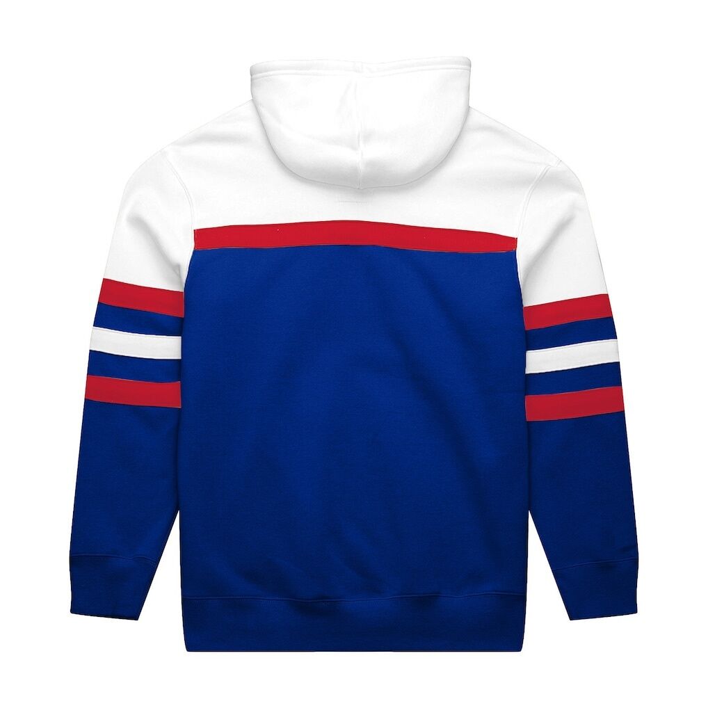 Buffalo Bills Mitchell & Ness Big & Tall Head Coach Hoodie - White/Royal