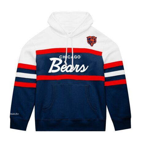Chicago Bears Mitchell & Ness Big & Tall Head Coach Hoodie - - Front View