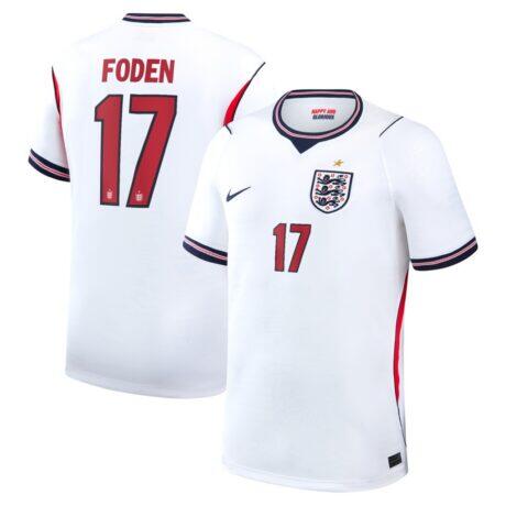 Phil Foden England National Team Nike 2026 Home Stadium Replica Jersey - White - Front View