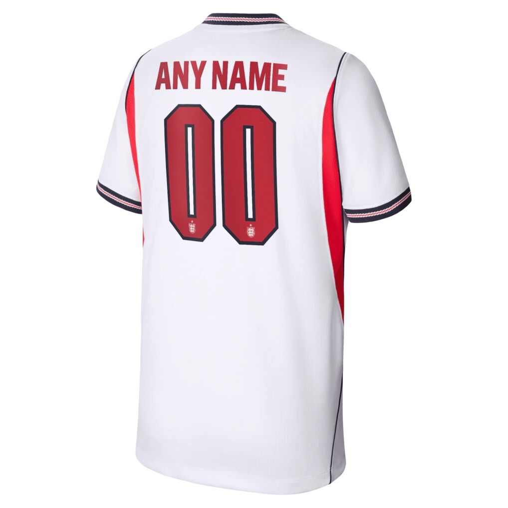 England National Team Nike Youth 2026 Home Stadium Replica Custom Jersey