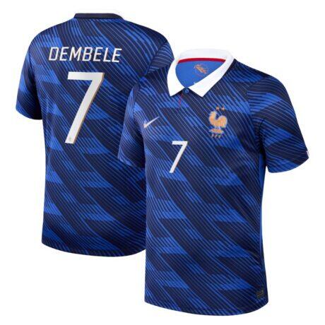 Ousmane Dembélé France National Team Nike 2026 Home Stadium Replica Jersey - Blue - Front View
