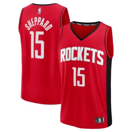 Reed Sheppard Houston Rockets Fashion7 Fast Break Replica Jersey - Red - Front View