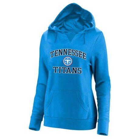 Tennessee Titans Fashion7 Women's Plus Size Heart & Soul V-Neck Hoodie - - Front View