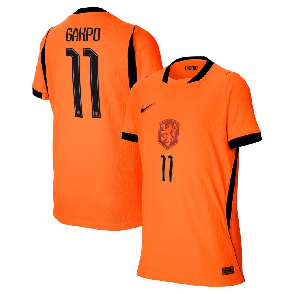 Cody Gakpo Netherlands National Team Nike Youth 2026 Home Match Authentic Jersey