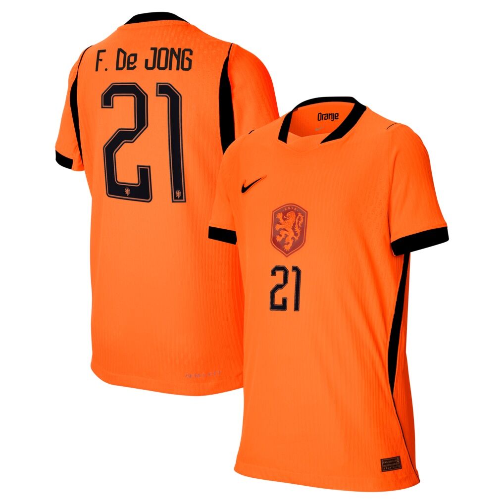 Frenkie de Jong Netherlands National Team Nike Youth 2026 Home Match Authentic Jersey