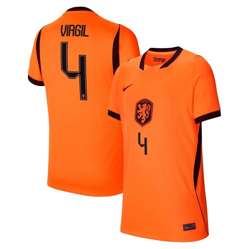 Virgil van Dijk Netherlands National Team Nike Youth 2026 Home Stadium Replica Jersey