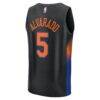 Jose Alvarado New York Knicks Fashion7 Fast Break Replica Jersey - Black - - Detail View