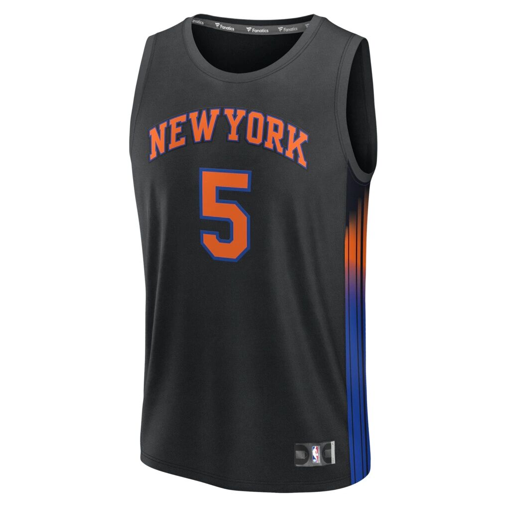 Jose Alvarado New York Knicks Fashion7 Fast Break Replica Jersey – Black – Statement Edition