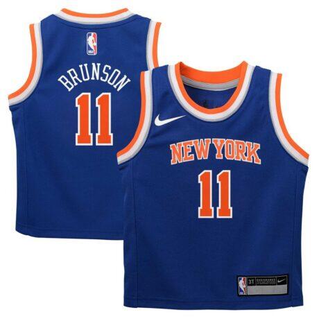 Jalen Brunson New York Knicks Nike Preschool Replica Swingman Jersey - Blue - Front View