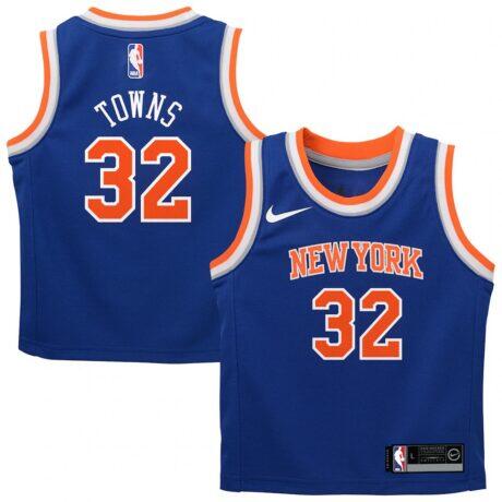 Karl-Anthony Towns New York Knicks Nike Preschool Replica Swingman Jersey - Blue - Front View