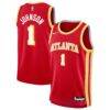 Jalen Johnson Atlanta Hawks Nike Youth Swingman Jersey - Red - Front View