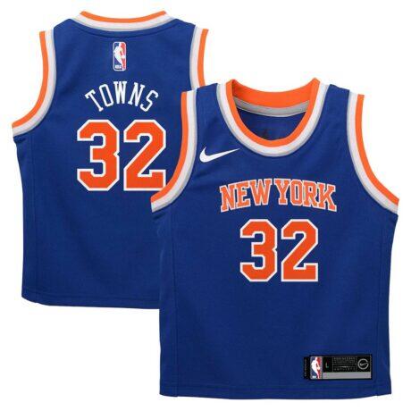 Karl-Anthony Towns New York Knicks Nike Toddler Replica Swingman Jersey - Blue - - Front View