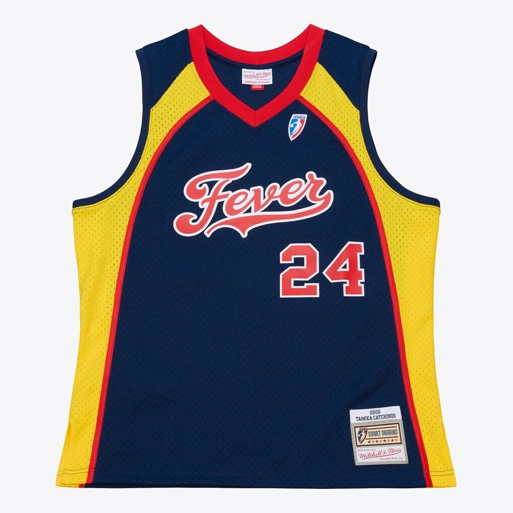 Tamika Catchings Indiana Fever Mitchell & Ness Unisex 2002 Swingman Jersey - Navy - Court Origins