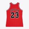 Michael Jordan Chicago Bulls Mitchell & Ness 1997-98 Authentic Jersey - Red - Side View