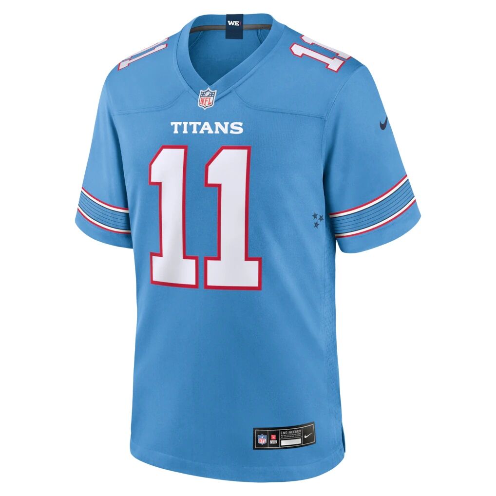 Jermaine Johnson II Tennessee Titans Nike Team Game Jersey - Light Blue