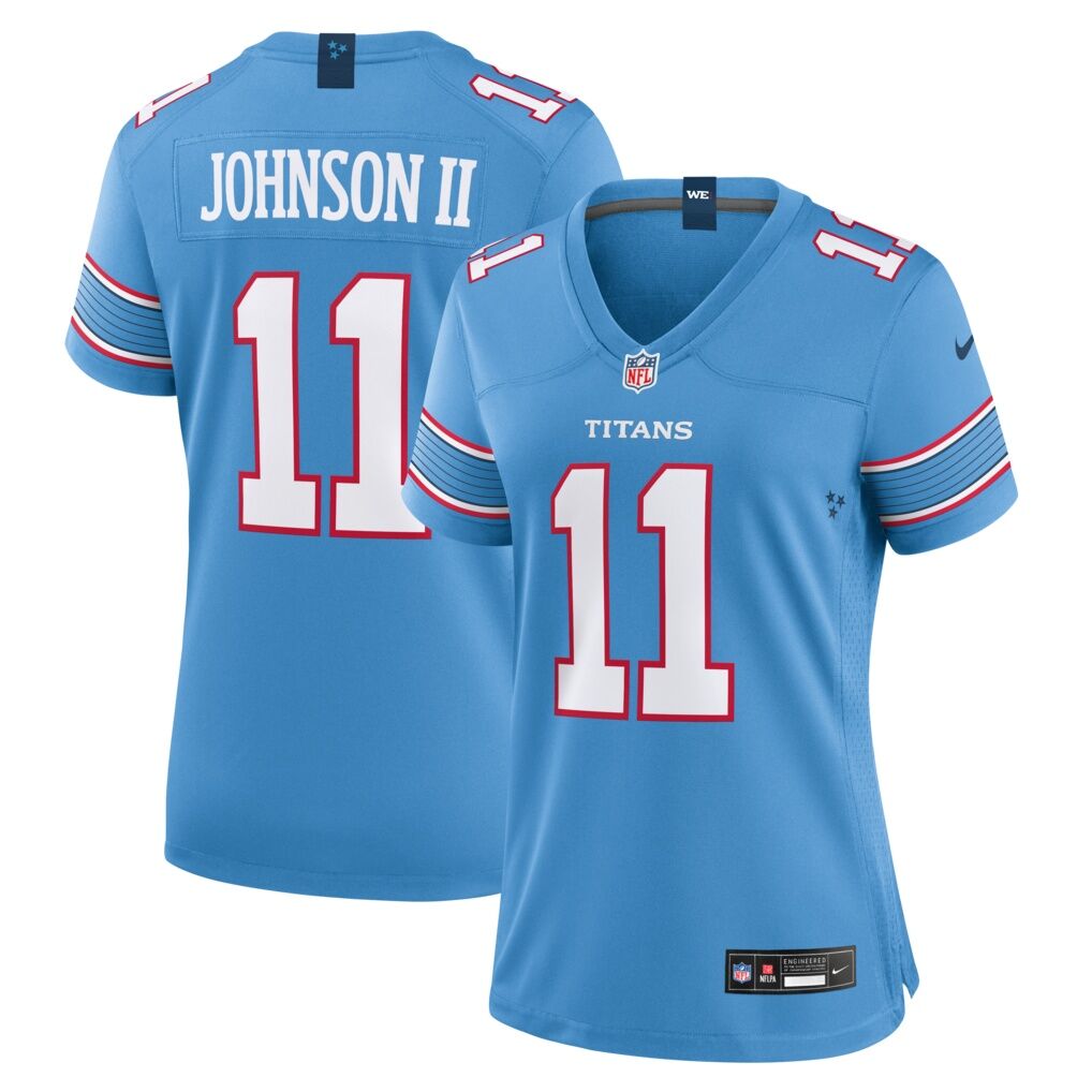 Jermaine Johnson II Tennessee Titans Nike Women's Team Game Jersey -  Light Blue