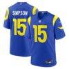 Ty Simpson Los Angeles Rams Nike 2026 NFL Draft First Round Pick No. 13 Team Game Jersey - - Front View