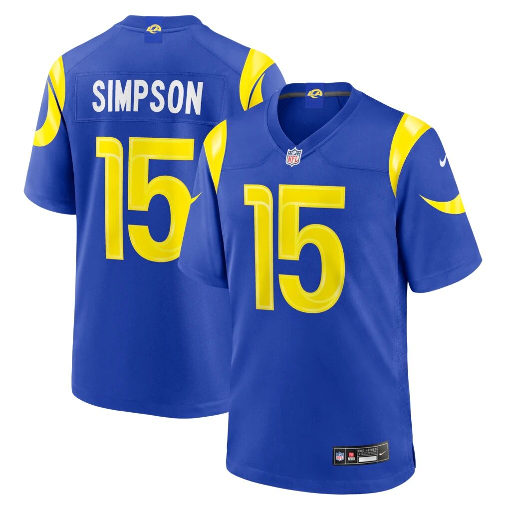 Ty Simpson Los Angeles Rams Nike 2026 NFL Draft First Round Pick No. 13 Team Game Jersey - Royal