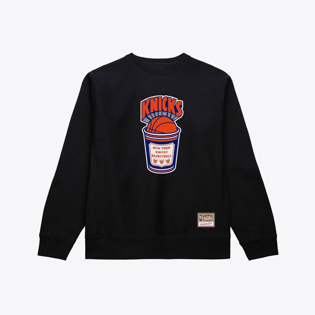 New York Knicks Mitchell & Ness Hardwood Classics Coffee Sweatshirt