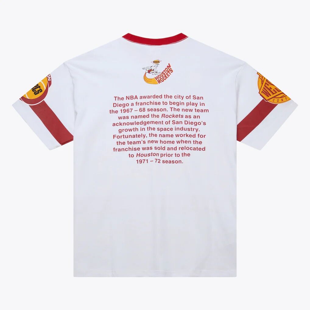 Houston Rockets Mitchell & Ness Hardwood Classics Team Origins Vintage Logo T-Shirt