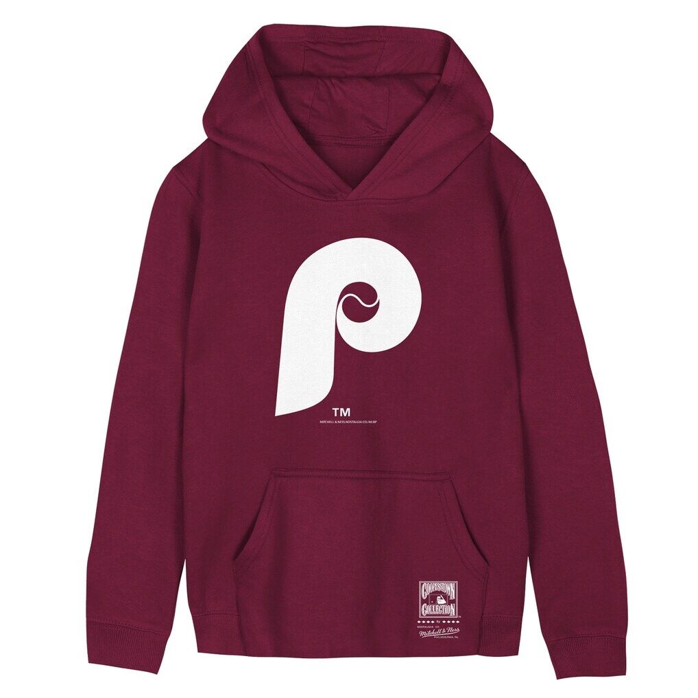 Philadelphia Phillies Mitchell & Ness Toddler Retro Logo Hoodie - Burgundy