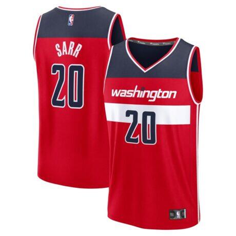 Alex Sarr Washington Wizards Fashion7 Fast Break Replica Jersey - Red - Front View