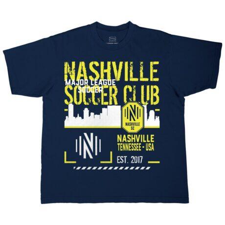 Nashville SC Stadium Essentials Unisex Hideout Urban T-Shirt - Navy - Front View