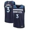Jaden McDaniels Minnesota Timberwolves Fashion7 Fast Break Replica Jersey - Navy - Front View